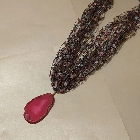 Ladder Ribbon, Hand Crocheted Necklace! - Picture 9 of 9